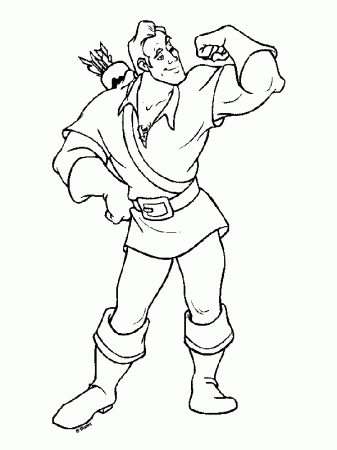 Strong Man Coloring Page drawing free image