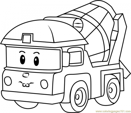 Mickey Coloring Page - Free Robocar Poli Coloring Pages :  ColoringPages101.com