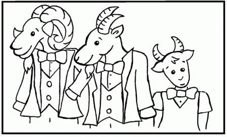 New Free Coloring Pages Of Billy Goat Gruff Troll, Kindergarten ...
