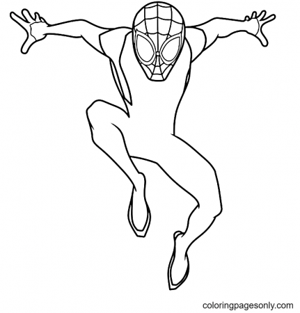 Miles Morales Spider-man Coloring Pages - Miles Morales Coloring Pages - Coloring  Pages For Kids And Adults