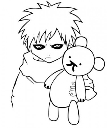 Gaara of the Sand coloring page | Free Printable Coloring Pages