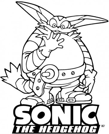 Big Cat coloring sheet from Sonic movie - Topcoloringpages.net