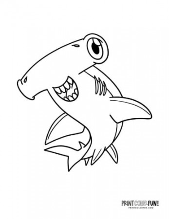 21 shark clipart & coloring pages: Dive ...