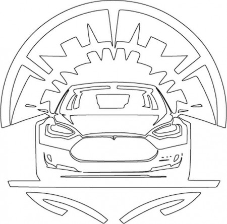 Premium Vector | Tesla Car Sketch