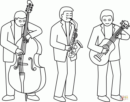 Jazz Musicians coloring page | Free Printable Coloring Pages