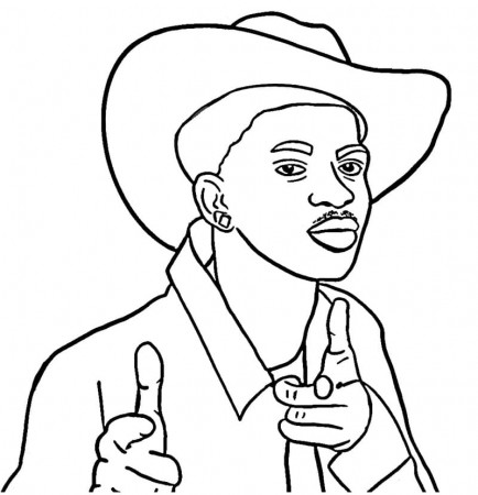 Awesome Lil Nas X Coloring Page - Free Printable Coloring Pages for Kids