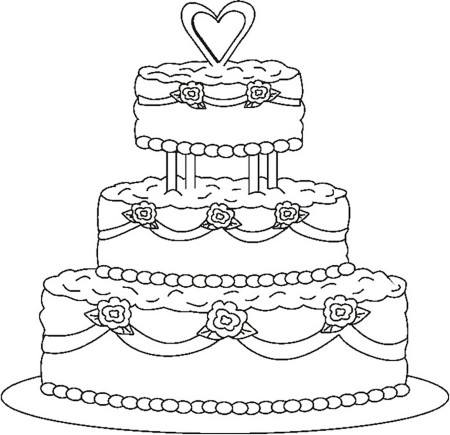 Wedding Cake Coloring Pages - Best Coloring Pages For Kids