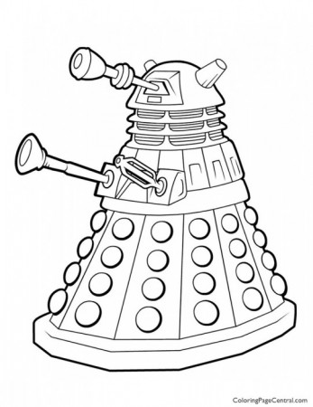 Doctor Who - Cyberman Coloring Page | Coloring Page Central