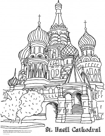 Inspiration or Coloring Page: Russia's St. Basil's Cathedral | Раскраски,  Бесплатные раскраски, Цветные листы