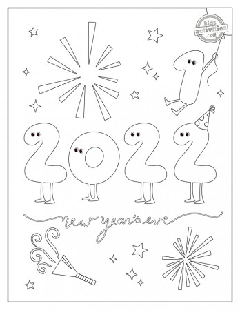 Get Festive with New Year 2022 Coloring Pages | Kids Activities Blog