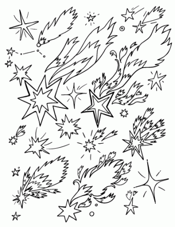 Free Shooting Star Coloring Page