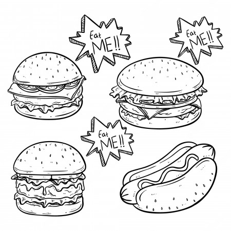 Page 2 | Burger Coloring Images - Free Download on Freepik