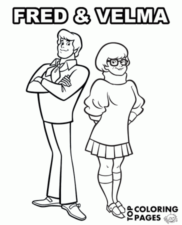 Fred with Velma coloring pages printables