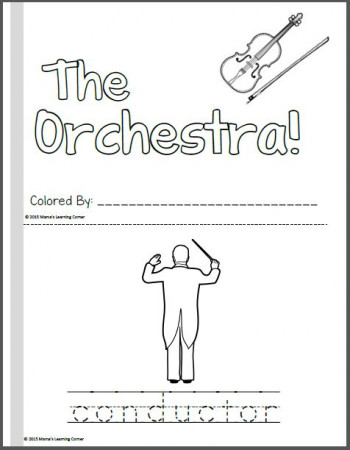 Orchestra Coloring Pages | Orchestra, Homeschool music, Music curriculum