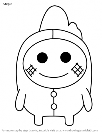 Learn How to Draw Monakatchi from Tamagotchi (Tamagotchi) Step by Step :  Drawing Tutorials