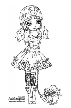 Gothic Lolita -Lineart by JadeDragonne.deviantart.com on ...
