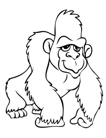 Gorilla #7 (Animals) – Printable coloring pages