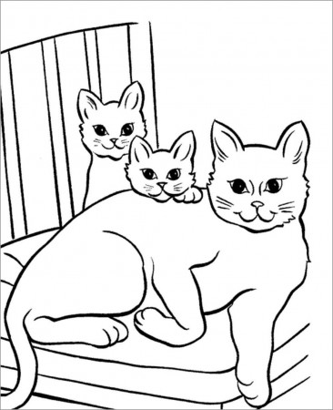 Cat Coloring Pages - ColoringBay