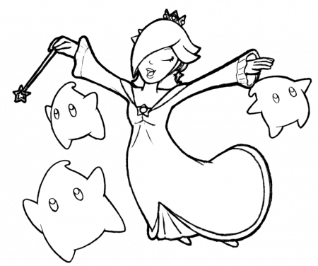 Rosalina And Luma Coloring Pages - High Quality Coloring Pages