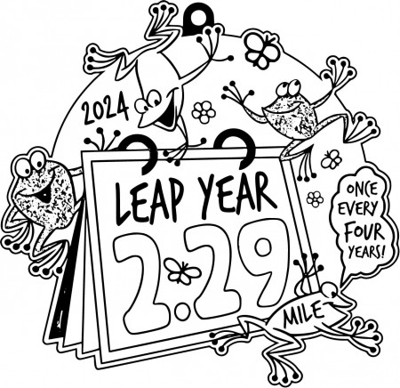 leap year coloring pages