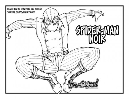 How to Draw SPIDER-MAN NOIR (Spider-Man ...