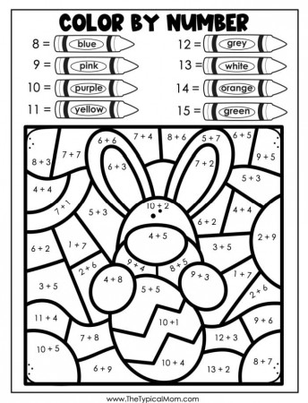 Free Easter Color by Number Coloring Pages Printables