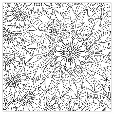 Premium Vector | Flower mandala coloring page with mandala coloring page  and floral coloring book for adults