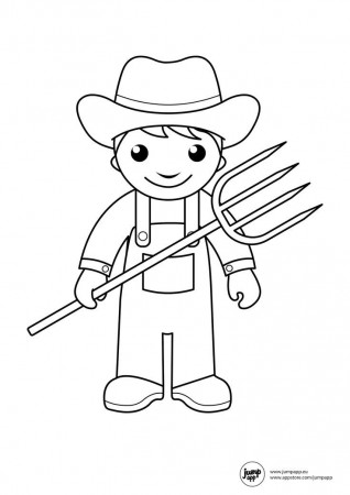 farmer coloring pages - Clip Art Library