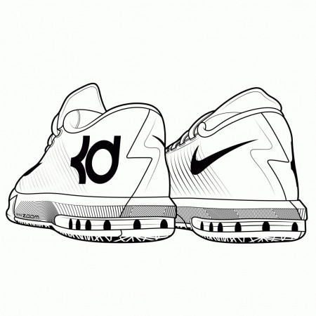 Nike Running Shoes Coloring Book to print and online