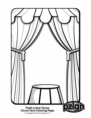Peek-a-boo Circus Coloring Pages - pzign