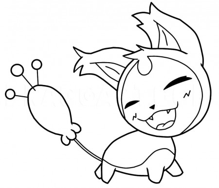 Funny Skitty Pokemon Coloring Page - Free Printable Coloring Pages for Kids
