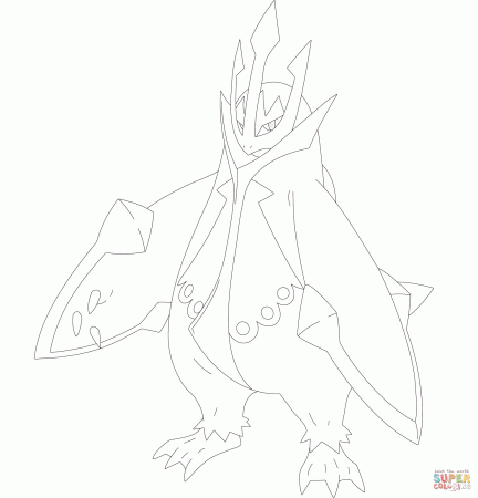 Empoleon coloring page | Free Printable Coloring Pages
