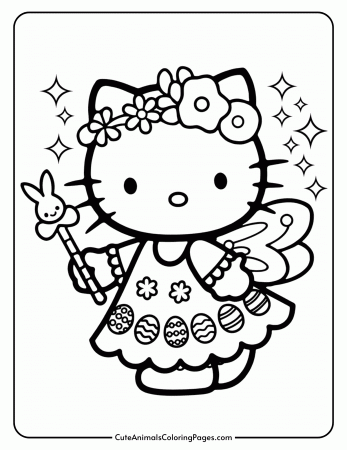 Hello Kitty Easter Coloring Pages (15 Free Printable PDF Pages) - Cute  Animals Coloring Pages