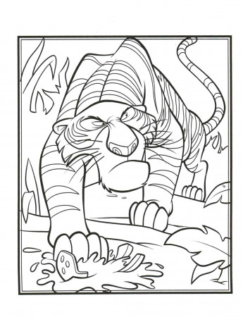 The Jungle Book Tigre Coloring Pages Free Printable
