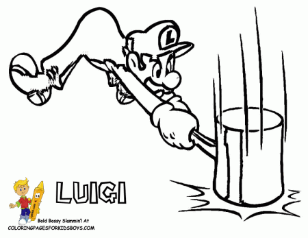 Mario Bros Coloring Pages Luigi - Colorine.net | #21937