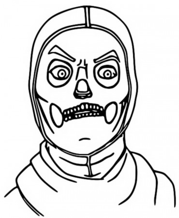 Coloring page Most Popular Fortnite Skins : Skull Trooper 8