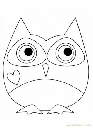 Coloring Pages | Simple Printable Owl Bird Coloring Pages