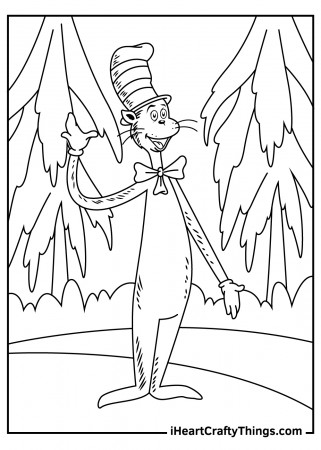 Printable Cat In The Hat Coloring Pages (Updated 2023)