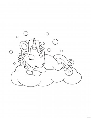 Free Baby Unicorn Coloring Page - EPS, Illustrator, JPG, PNG, PDF, SVG |  Template.net