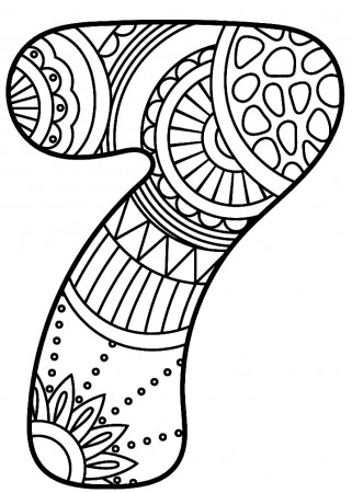 Number 7 Coloring Pages - Free Printable Coloring Pages for Kids