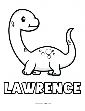 Lawrence dinosaur coloring page