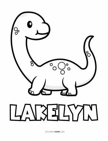 Lakelyn dinosaur coloring page