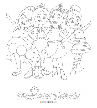 Princess Power coloring page