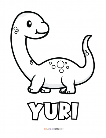 Yuri dinosaur coloring page
