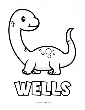 Wells dinosaur coloring page