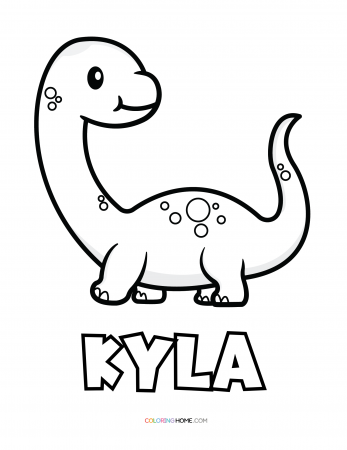 Kyla dinosaur coloring page