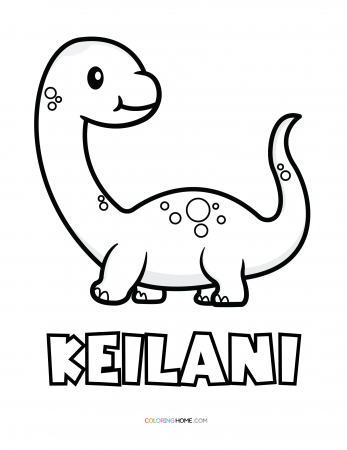 Keilani dinosaur coloring page