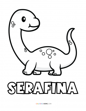 Serafina dinosaur coloring page