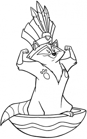 Meeko Strong Coloring Page - Free Printable Coloring Pages for Kids