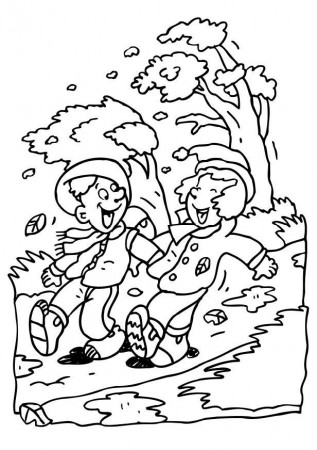 Coloring Page windy day - free printable coloring pages